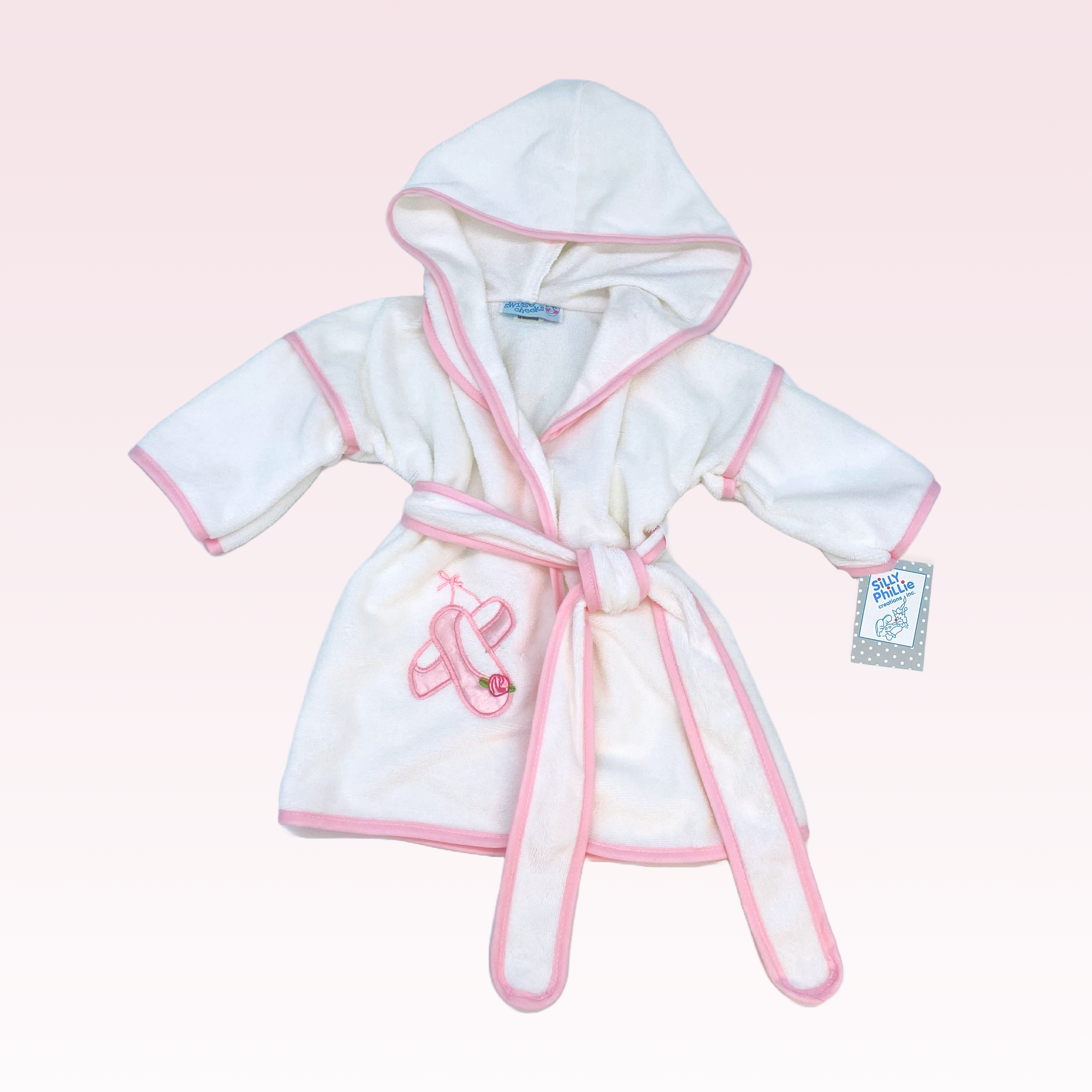 Ballet Slippers Personalized Terry Velour Bathrobe