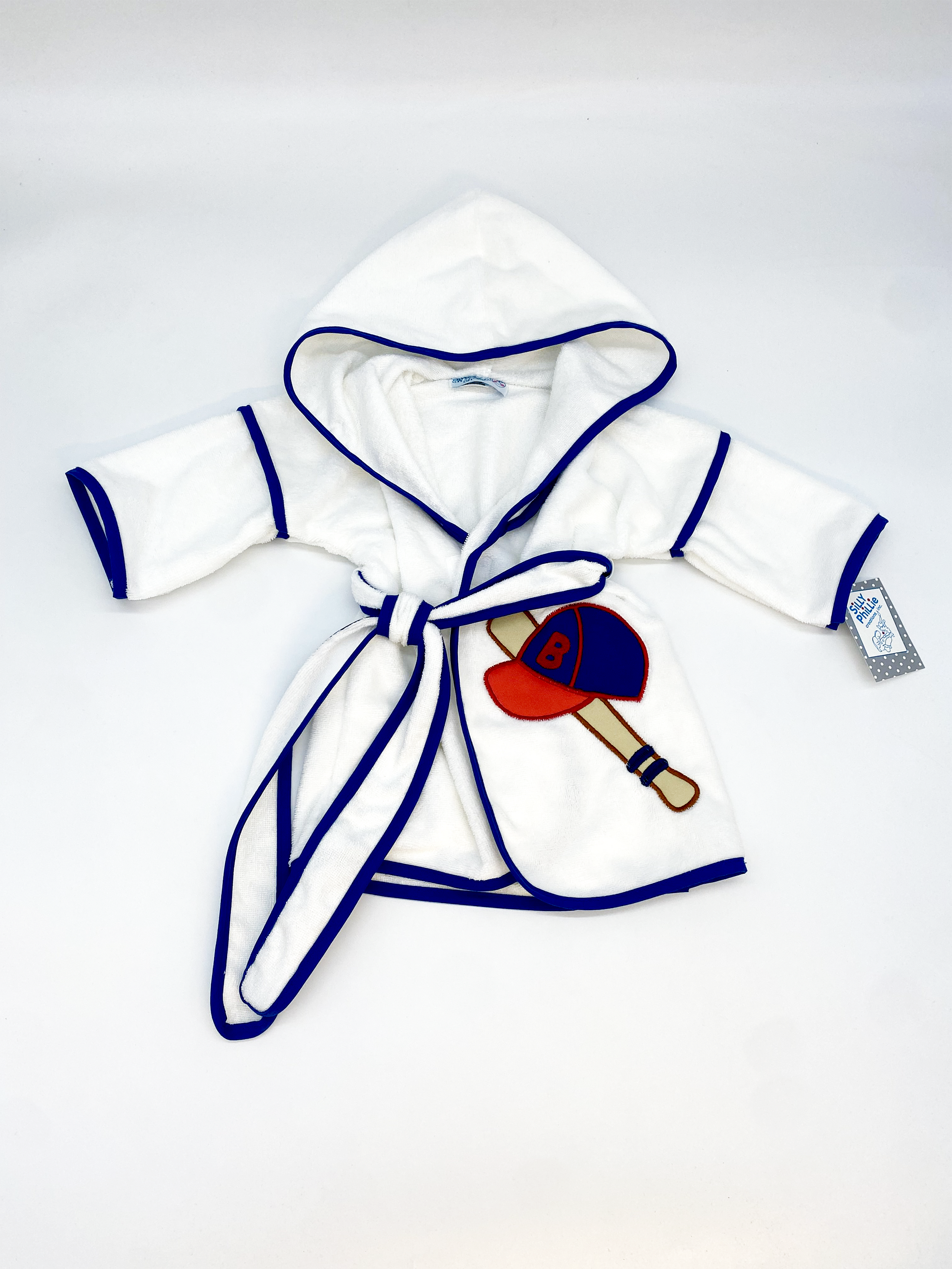 Baseball Terry Velour Sport Bathrobe Personalized Baby Boy or Toddler Gift