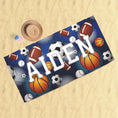 Load image into Gallery viewer, Sports Lover Personalized Beach Towel
