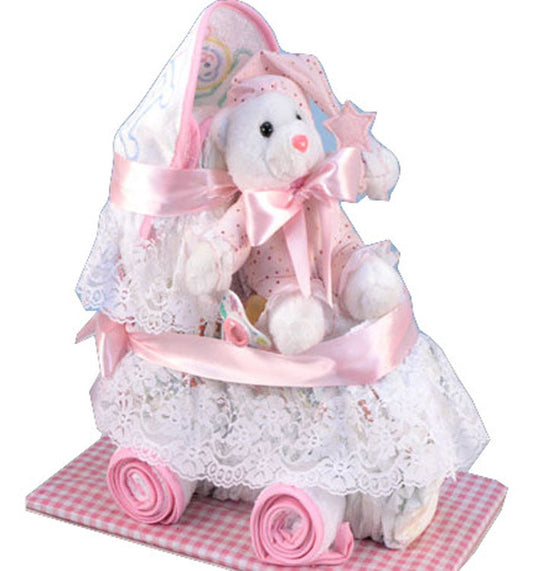 Diaper Carriage Baby Girl Gift by Silly Phillie