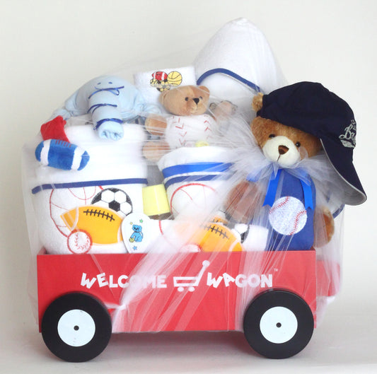 Deluxe Welcome Wagon Baby Boy Gift