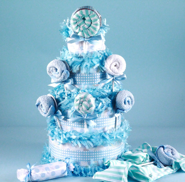 Tasty as a Lollipop Diaper Cake Baby Boy Gift