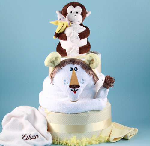 Deluxe Personalized Diaper Cake-The Lion King