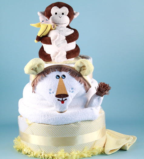 Deluxe Diaper Cake Baby Shower Gift-Lion King