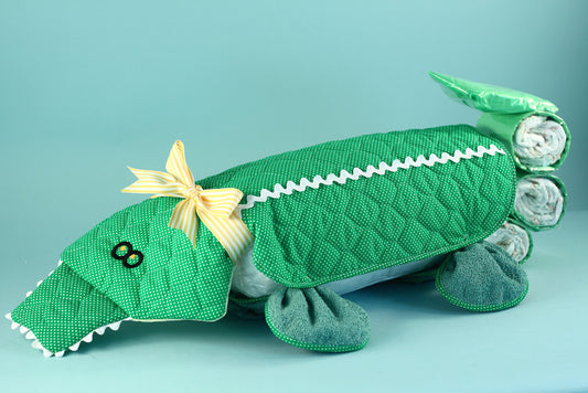 Alligator Diaper Cake Log Baby shower Gift