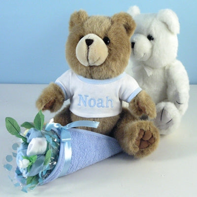 Bear Bouquet Personalized Baby Gift-boy