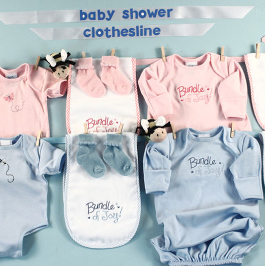 Baby Clothesline Twins Baby Gift Set