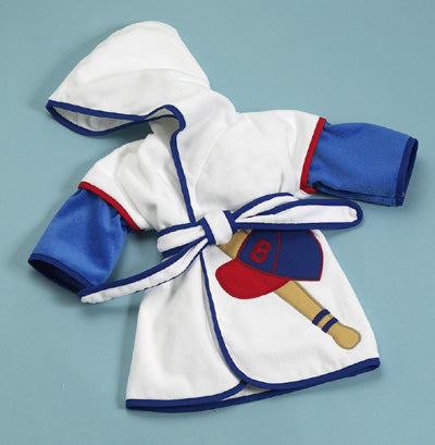 Baseball Terry Velour Bathrobe Baby Boy Gift