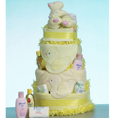 4-Tiered Deluxe Diaper Cake Baby Shower Gift