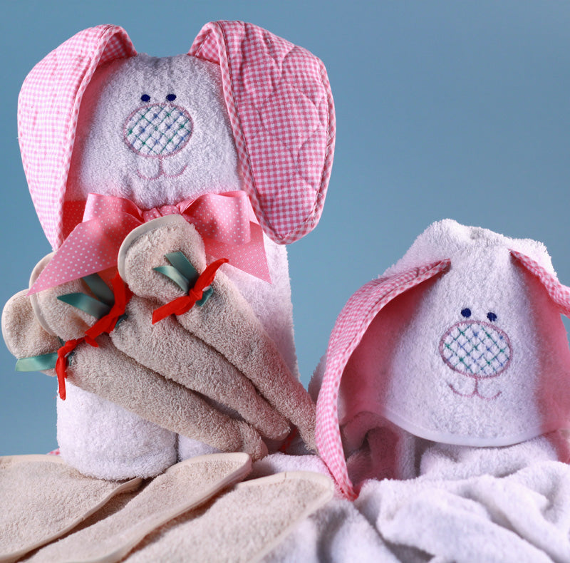 My Little Bunny Rabbit Hooded Towel Personalized Baby Girl Gift