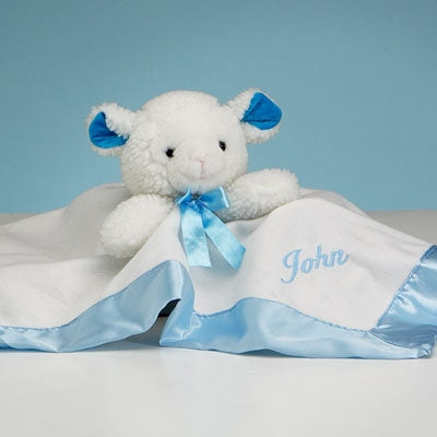 Personalized Lamb Snuggly Baby Boy Gift