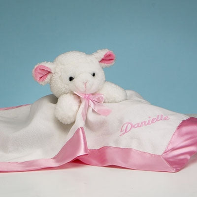 Personalized Lamb Snuggly Baby Girl Gift