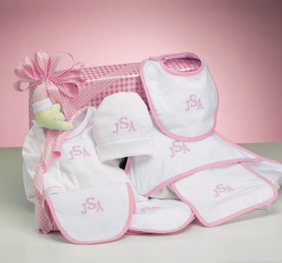 7 -Piece layette Personalized Baby Girl  Gift