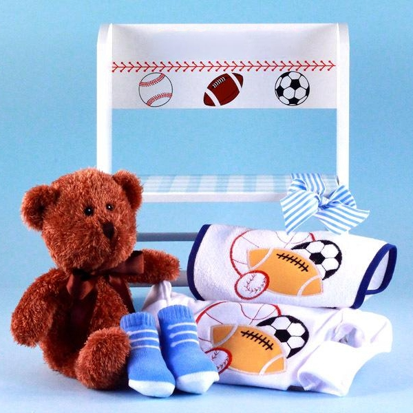 Baby Boy Sportball Step  Stool Gift Set