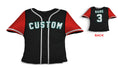 Load image into Gallery viewer, Front and backside of a Personalized Baseball Jersey Pillow in Black Red White color
