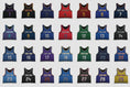 Load image into Gallery viewer, Twenty different type of Personalized Basketball Jersey Pillow with different designs on a white surface
