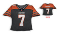 Load image into Gallery viewer, Front and backside of a Personalized Football Jersey Pillow in Grey-Orange-White color
