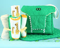 Load image into Gallery viewer, Alligator Diaper Tote Baby Gift Set
