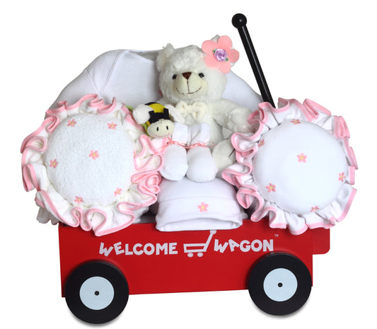 Baby Girl Gift-Flower Deluxe Welcome Wagon