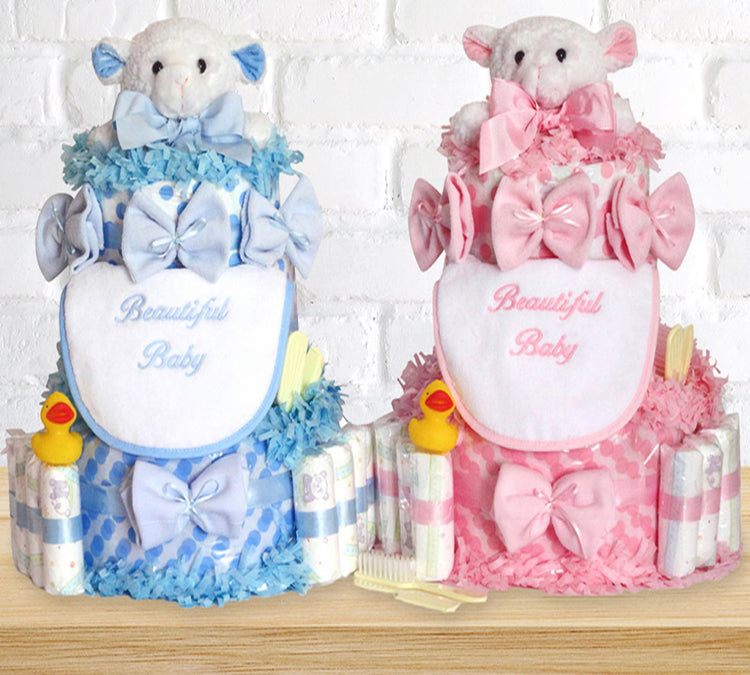 Beautiful Baby Diaper Cakes by Silly Phillie