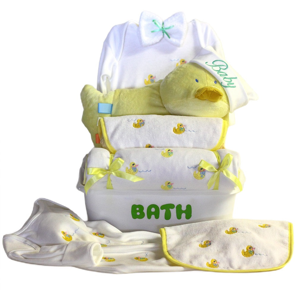 Just Ducky Bath & Bedtime Baby Gift Basket