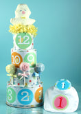 Load image into Gallery viewer, Belly Stickers Baby Shower Diaper Cake
