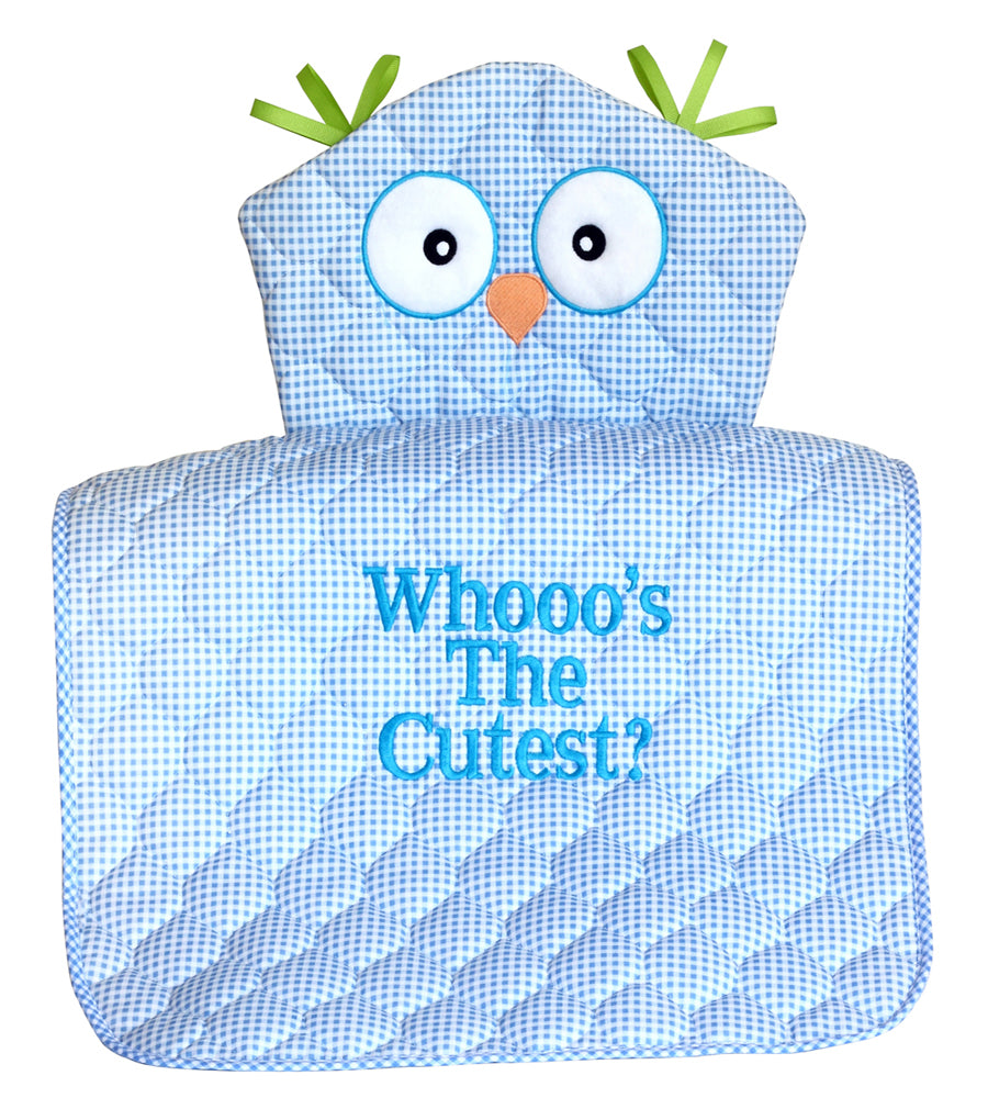 Whooo's the Cutest-Owl Changing Mat Baby Girl Gift