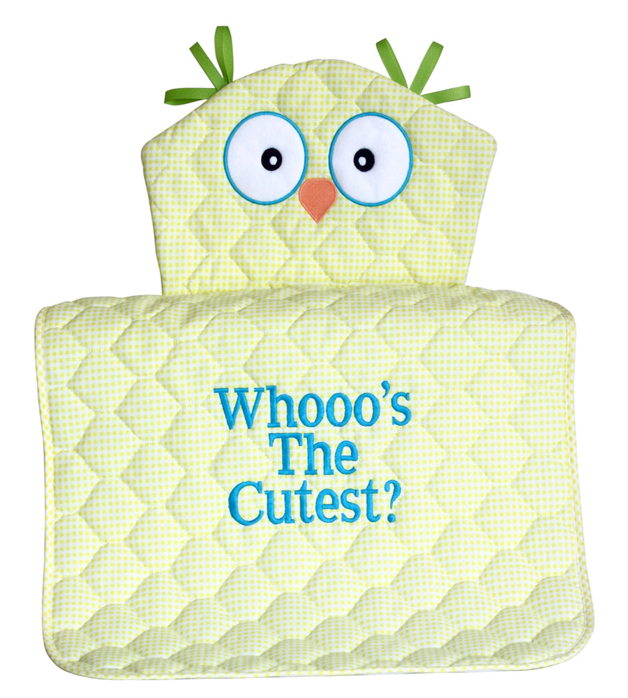 Whooo's the Cutest-Owl Changing Mat Baby Girl Gift