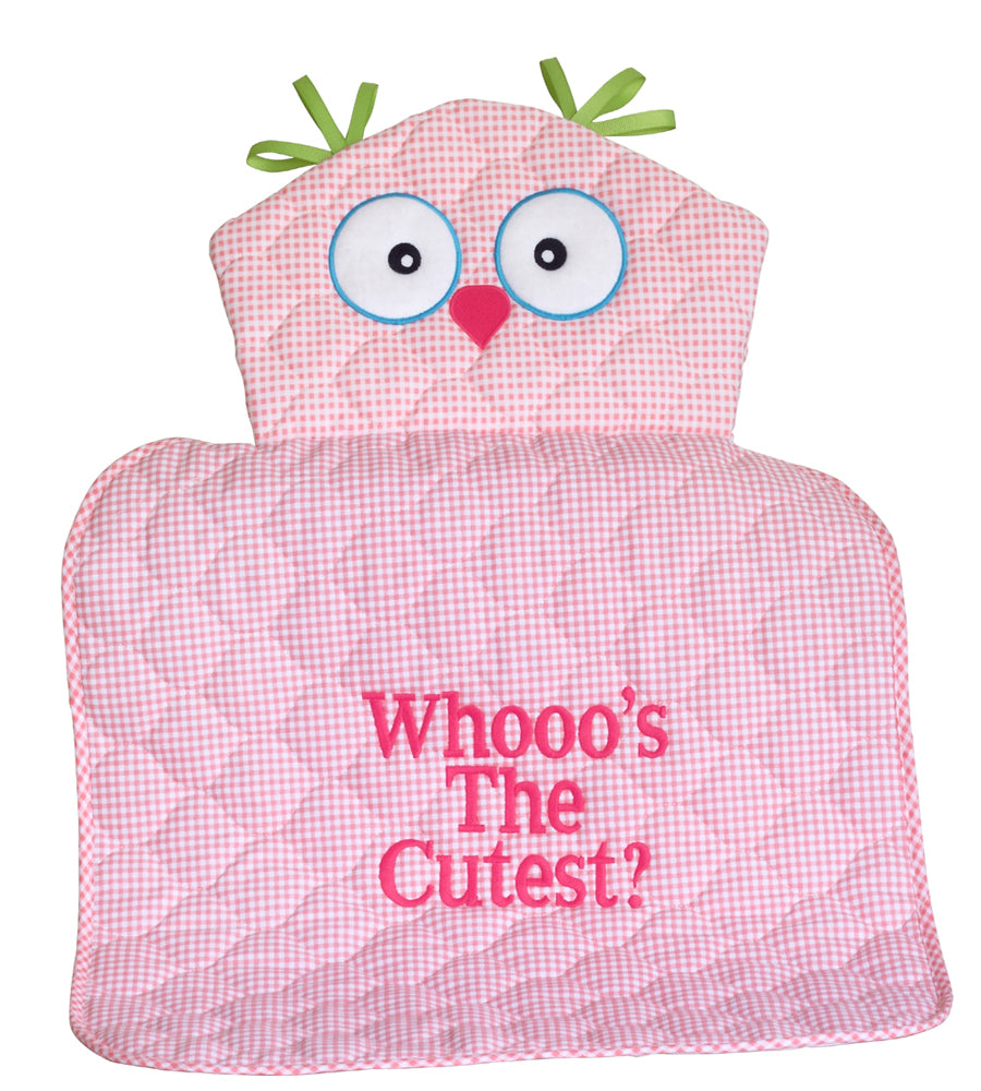 Whooo's the Cutest-Owl Changing Mat Baby Girl Gift