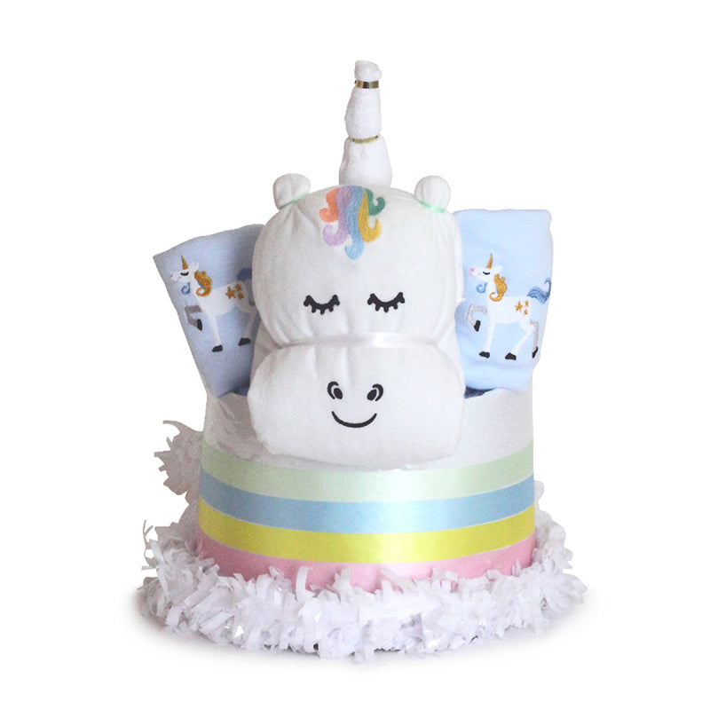 Unicorn Diaper Cake Gift Set for Twins